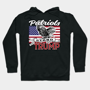 Copy of Patriots Stand WithTrump Eagle USA Flag Patriot Design Hoodie